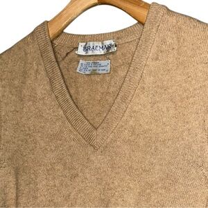 Braemar Vintage Women’s Size 40 Tan Beige Cashmere Knit Sweater Vest